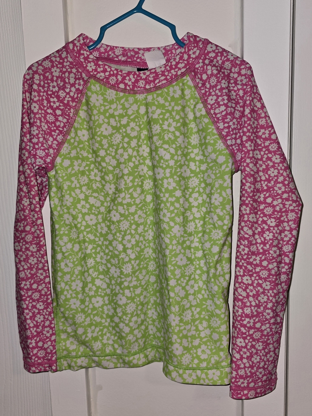 Polo by Ralph Lauren Pink & Lime Floral Kids Long Sleeve Rash Guard